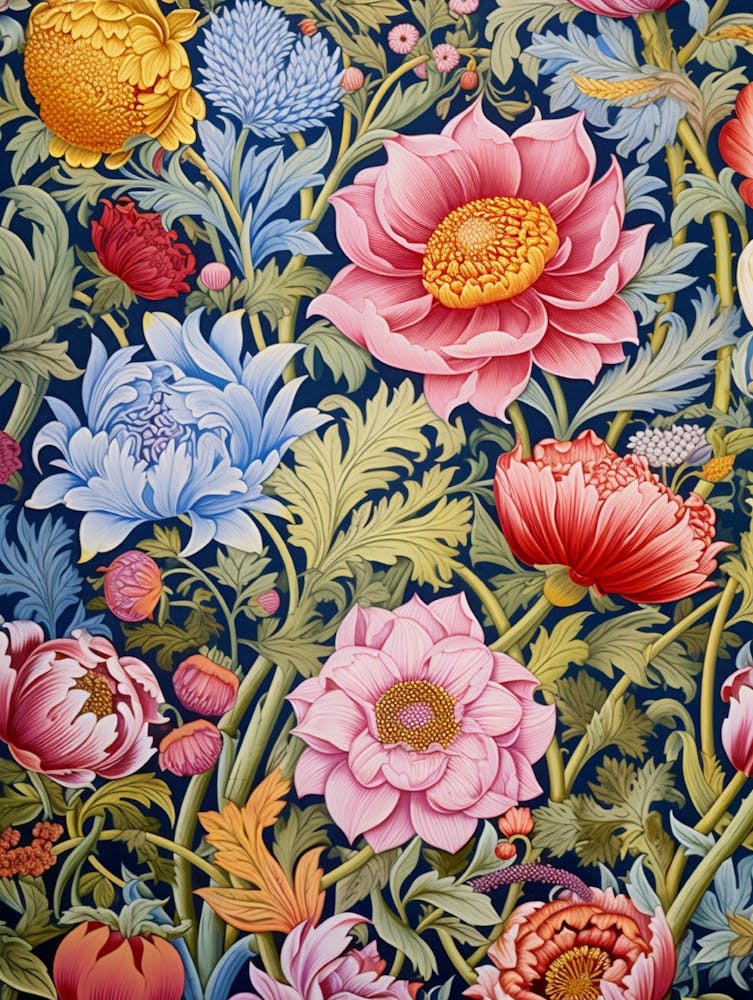 William Morris Floral Wallpaper