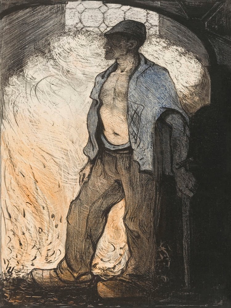 Worker At A Fire (1904), Richard Roland Holst