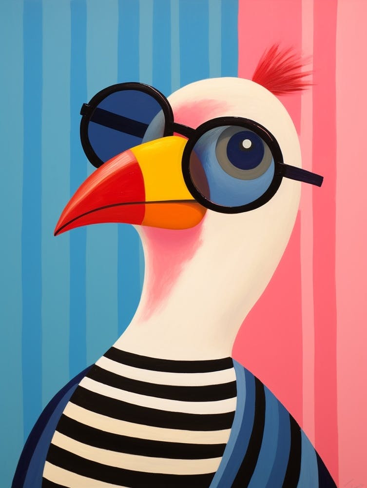 Little Macaw 1 Wearing Sunglasses