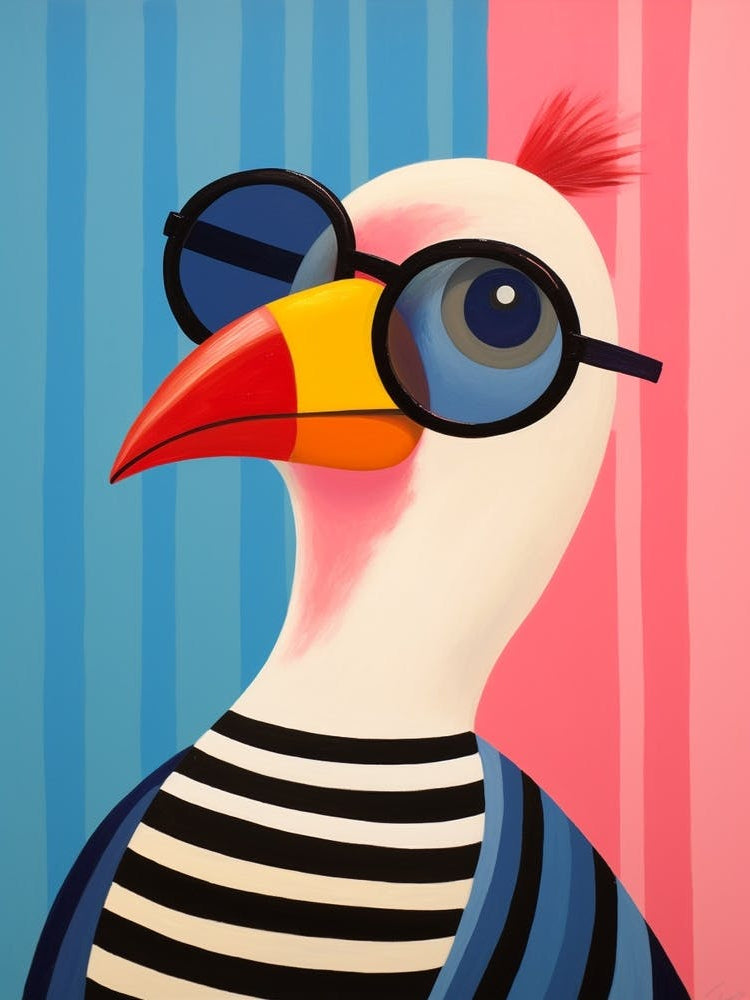 Little Macaw 1 Wearing Sunglasses