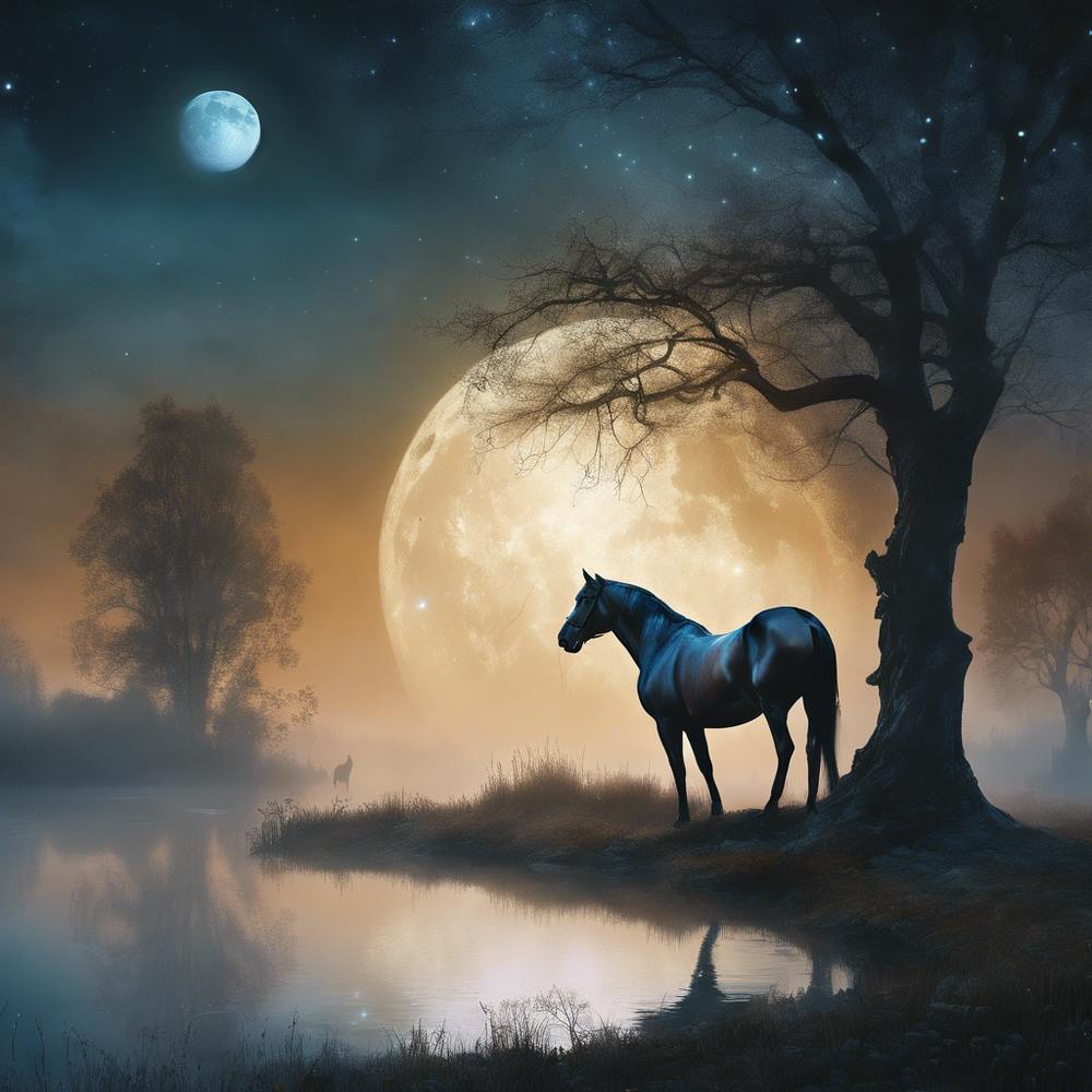 Pferd im Mondlicht