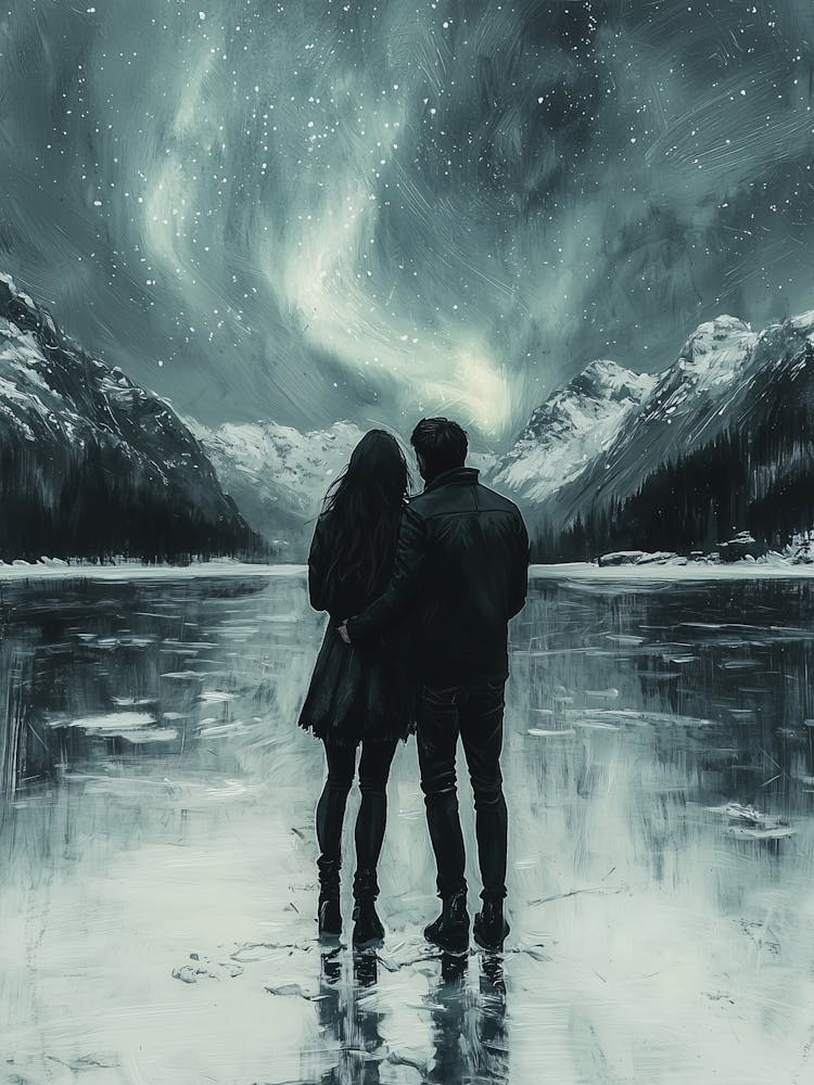 Love At First Sight, Romantic Monochrome Charcoal style