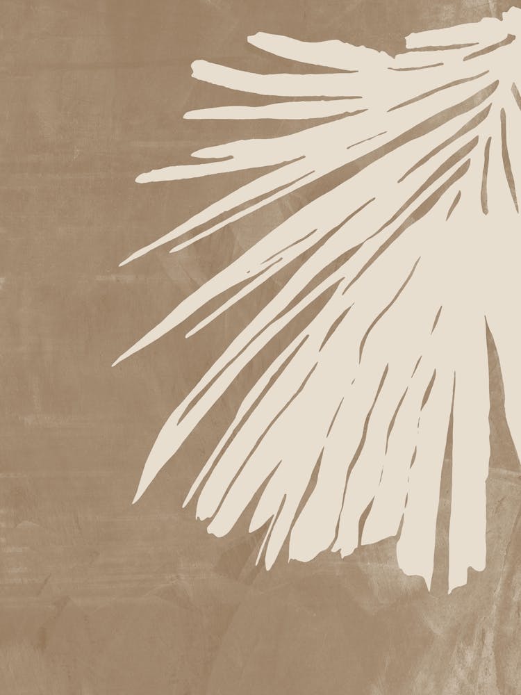 Palm Leaf in Brown, Tropical Art, Botanical Home Decor