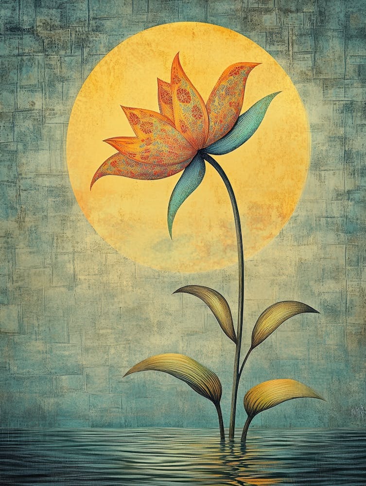 Lotus Flower In Water