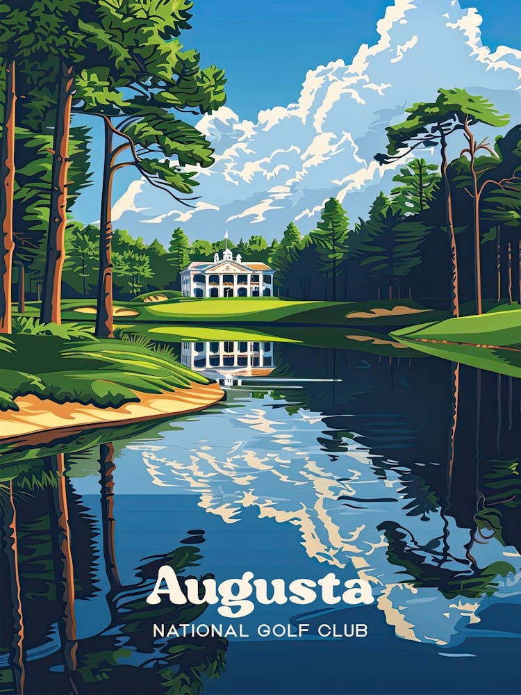 Augusta National Open Championship Digital Travel Art