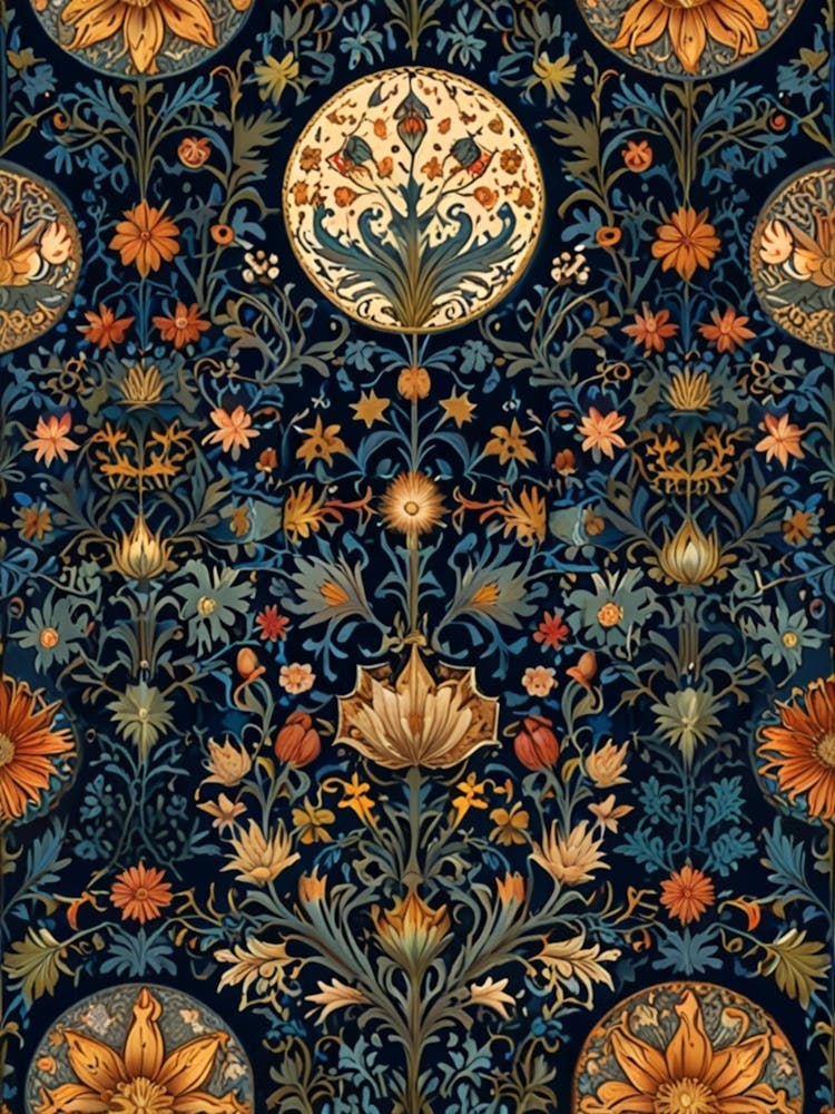 William Morris Blumentapete 6