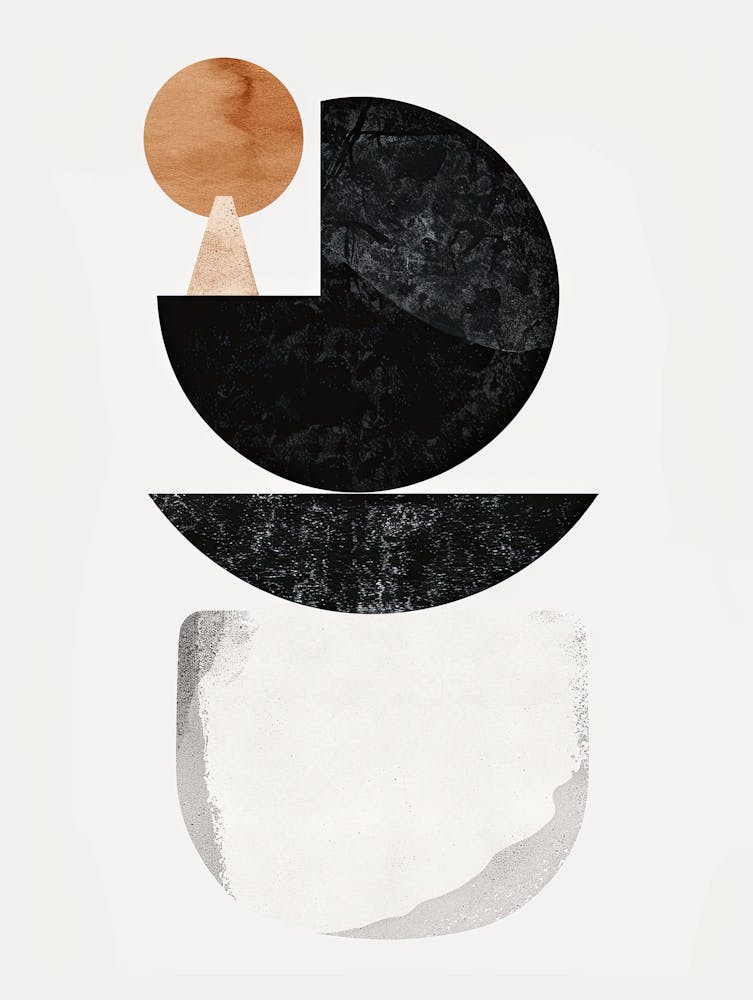 Abstract Black And White Painting 1