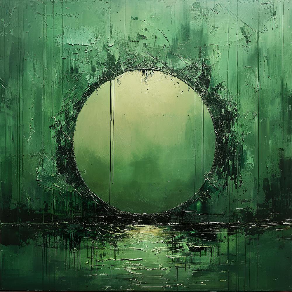 'Green Ring' - abstract art, abstract painting  city wall art, colorful wall art, home decor, minimal art, modern wall art, wall art, wall decoration, wall print colourful wall art, decor wall art, digital art, digital art download, interior wall art, dow
