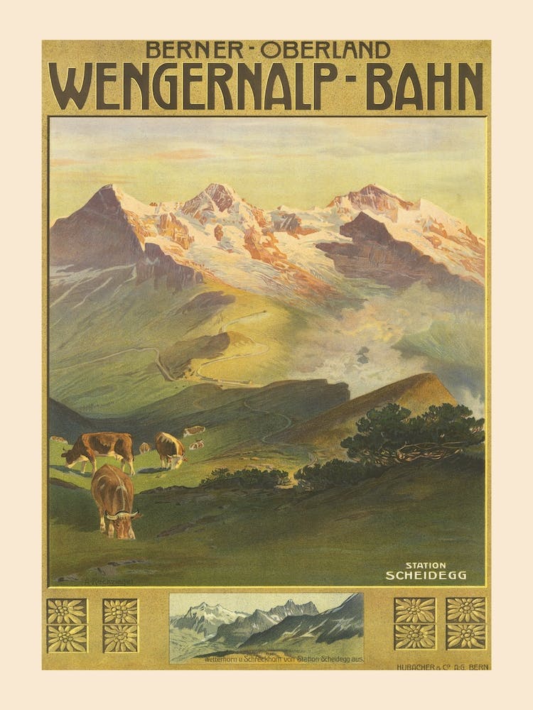 Historic Wengernalp Bahn Berner Oberland Station Scheidegg
