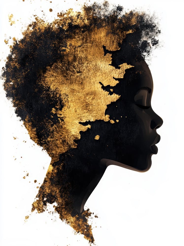 Silhouette einer Schwarzen Frau