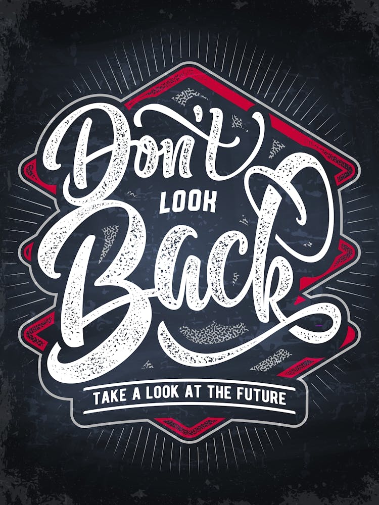 Don't Look Back Take A Look At The Future — kitchen art print, kitchen wall decor