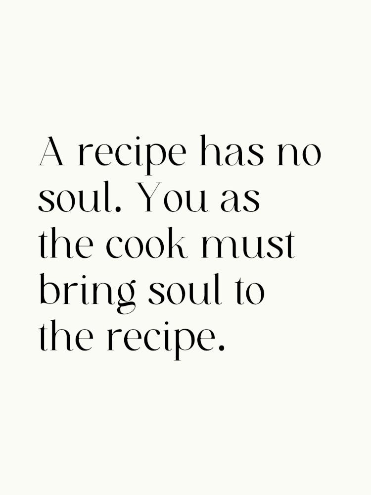 Recipe Has No Soul