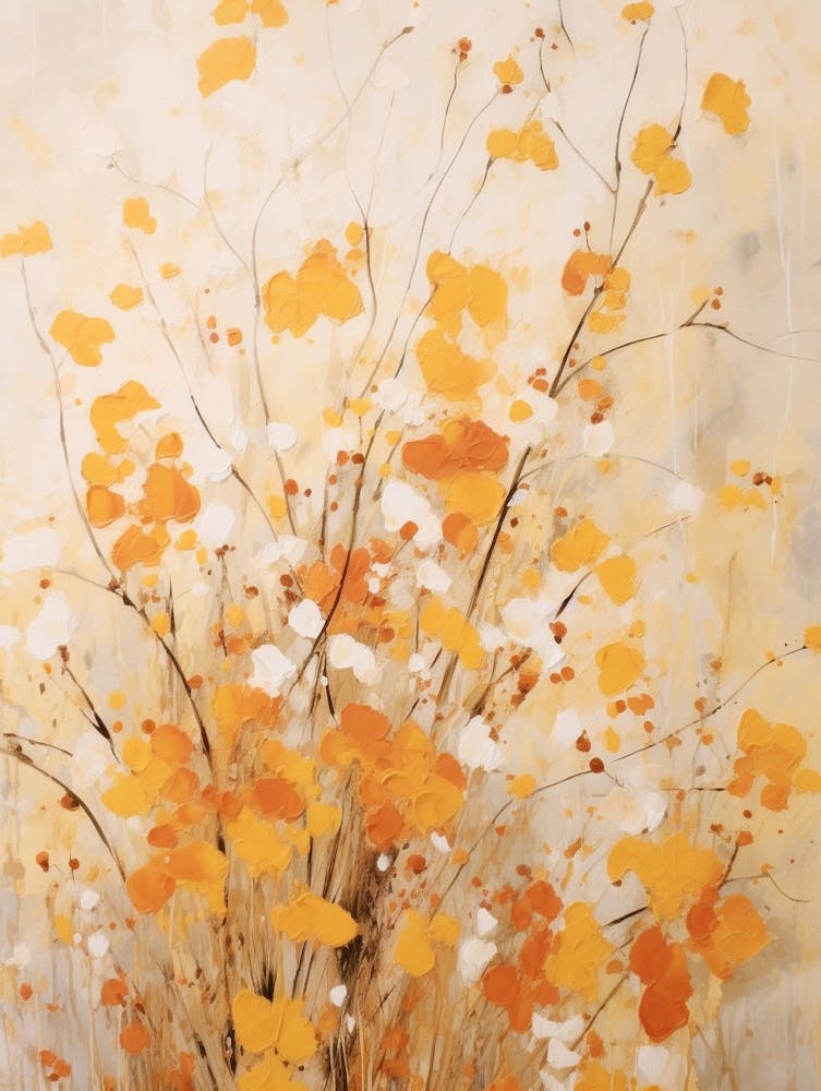 Fall Flower Painting Gypsophila Babys Breath 2