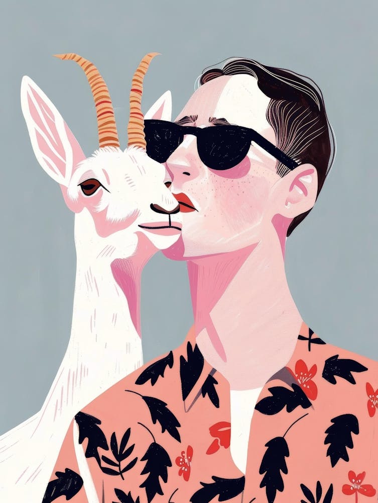 Goat And Man