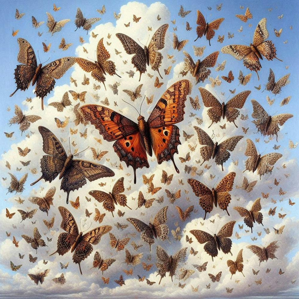 Papillons Dans Le Ciel