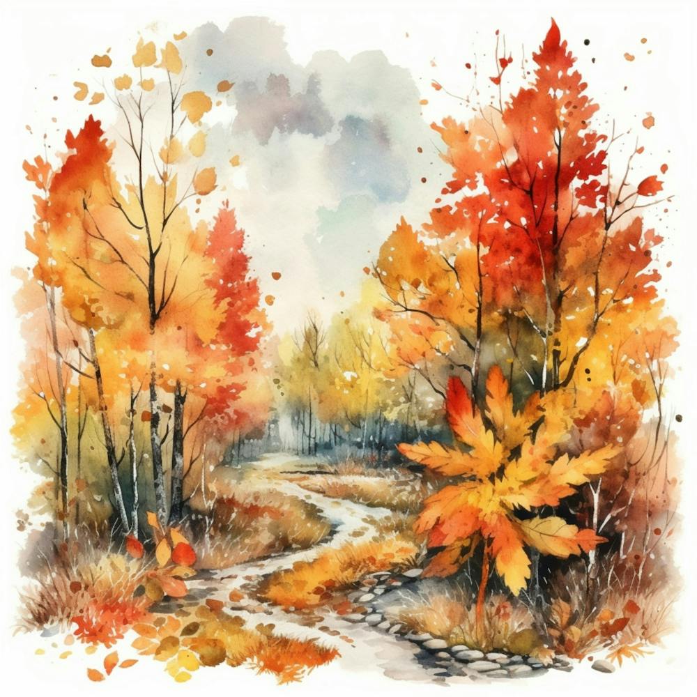 Autumn Watercolor Painting 1