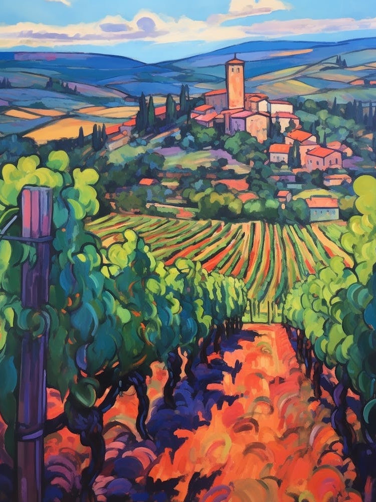 Montalcino Italy 3 Fauvist Painting