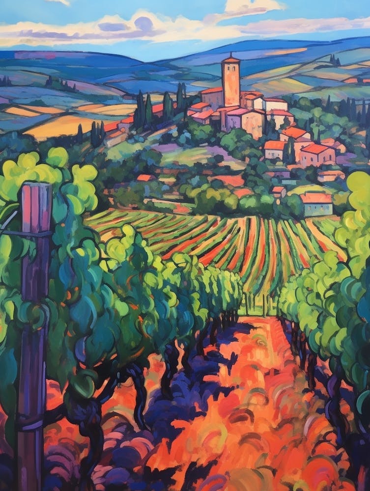 Montalcino Italy 3 Fauvist Painting
