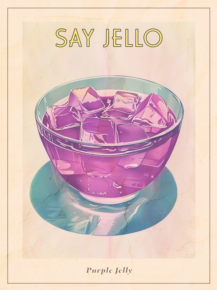 Purple Jelly Vintage Cookbook Illustration 2 Poster