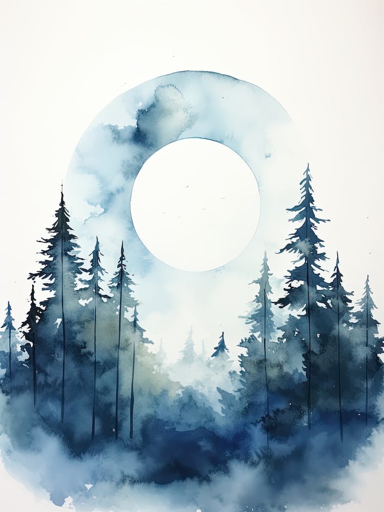 Aquarelle de la Forêt Hoia Baciu, Roumanie 3