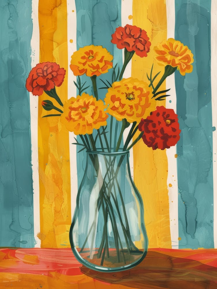 Carnations In A Vase 1