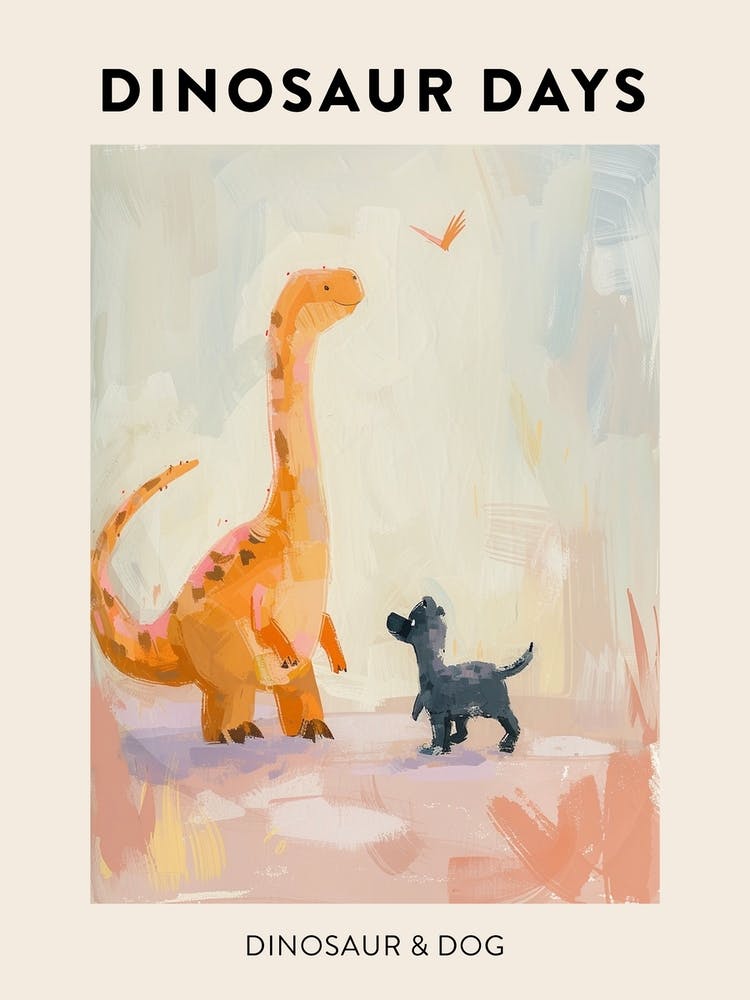 Dinosaur & A Dog Poster 3