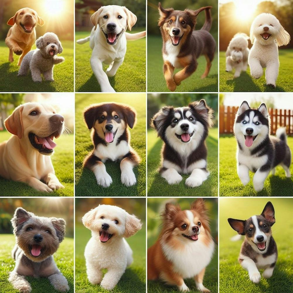 Collage von Hunden: Nationaler Haustiertag!
