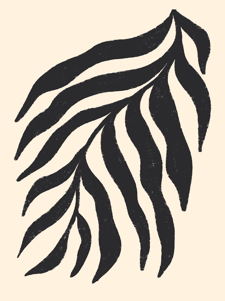 Black Silhouette Textured Branch 3