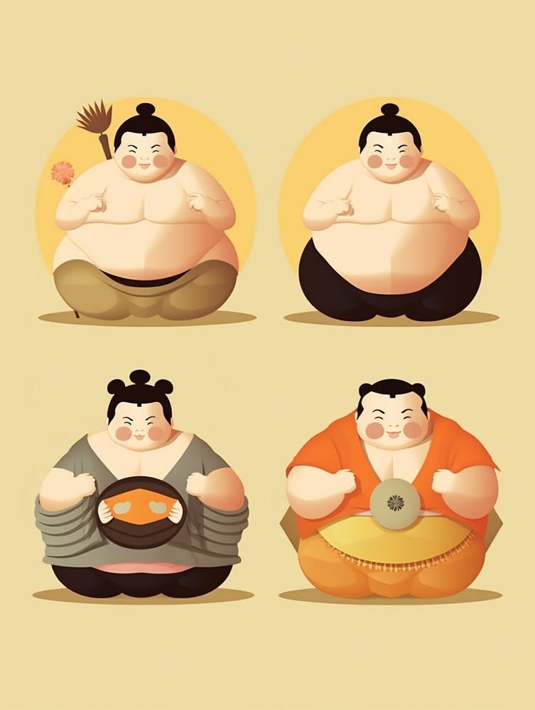 Sumo Wrestlers Japanese 12