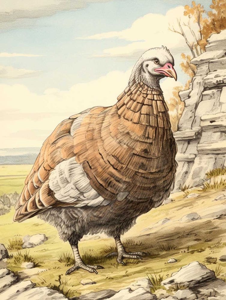 Storybook Animal Watercolour Turkey