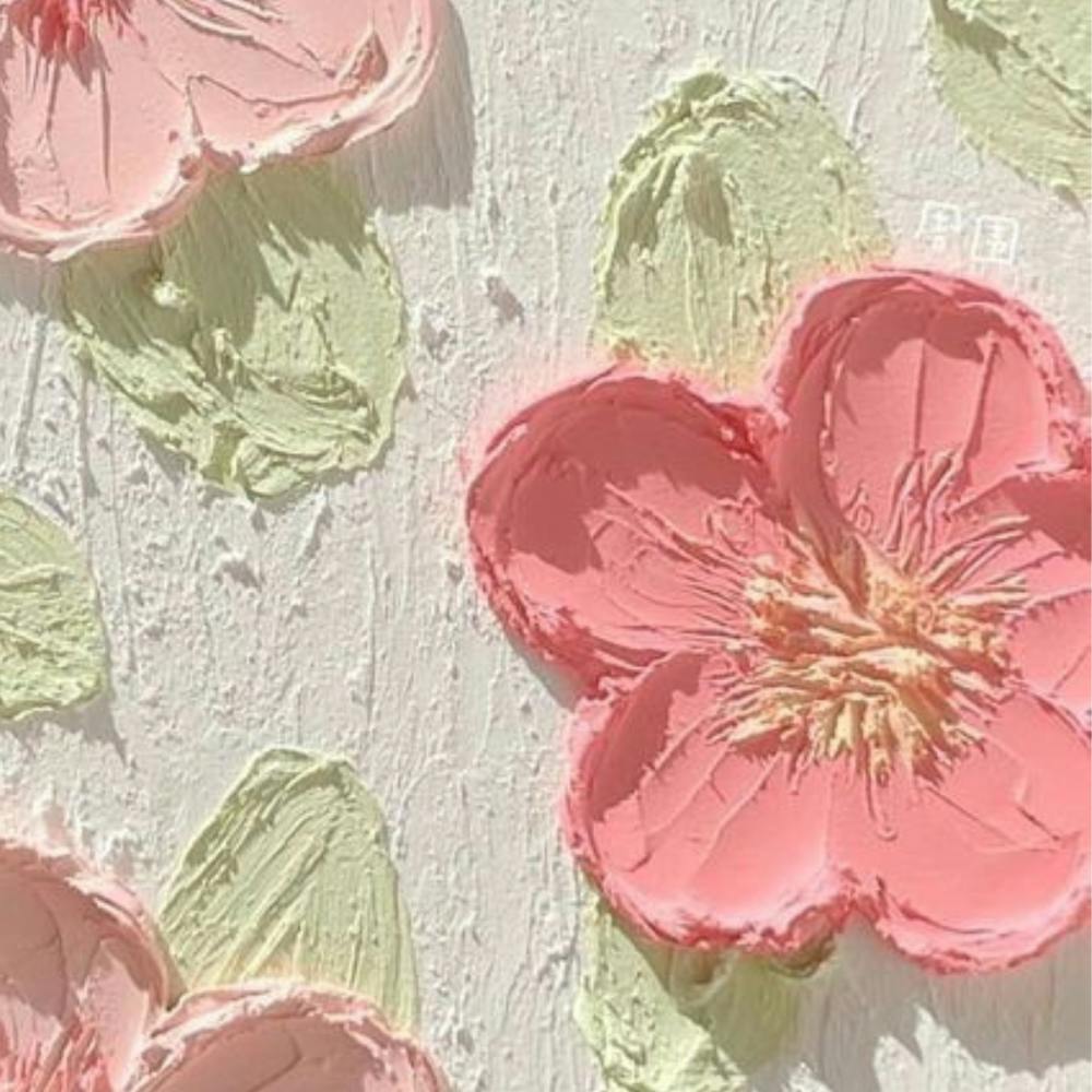 Pink painted Flowers