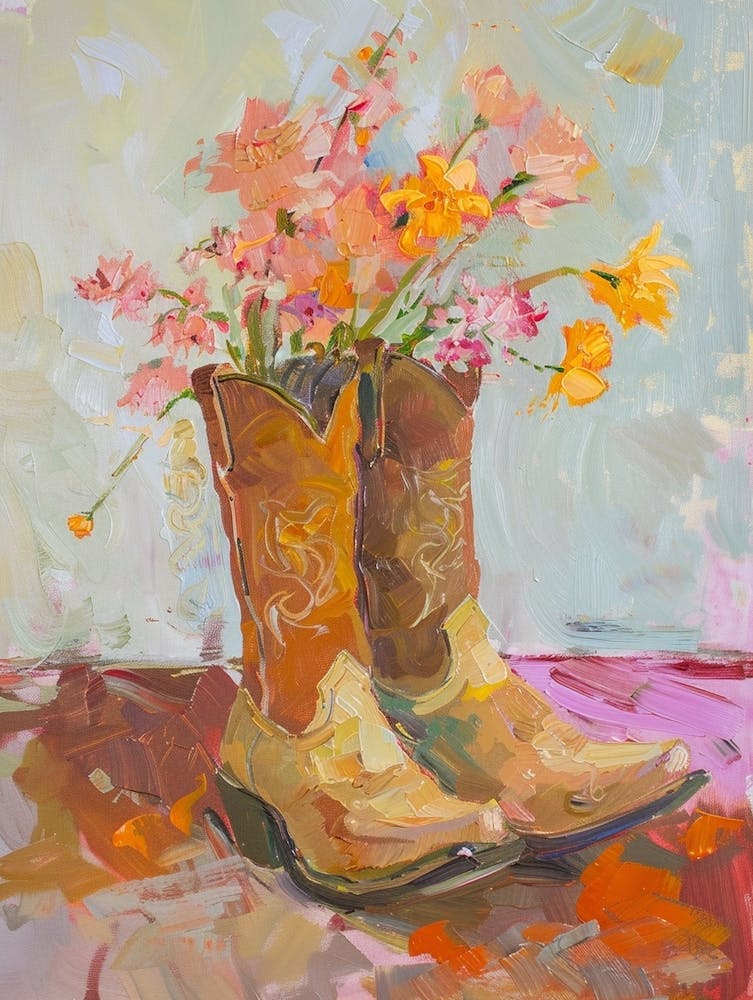 Cowboy Boots And Wildflowers Fireweed