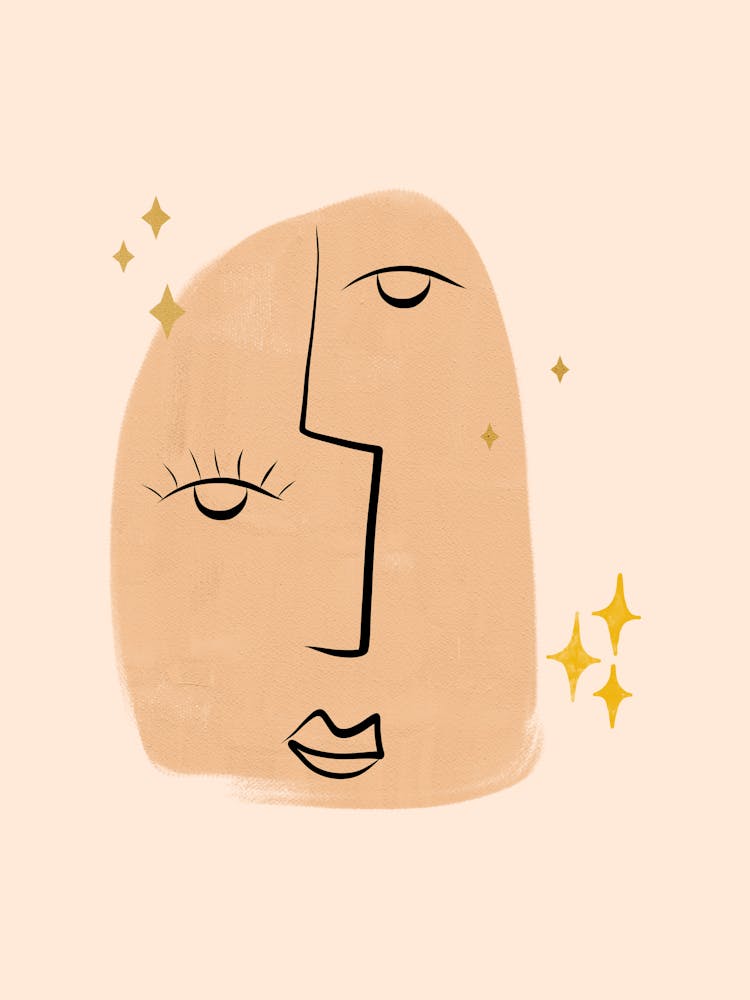 Two Faces With Stars