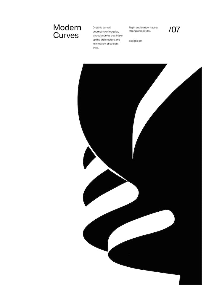 Modern Curves 07, Modern Architecture Design Poster, minimalist interior wall decor