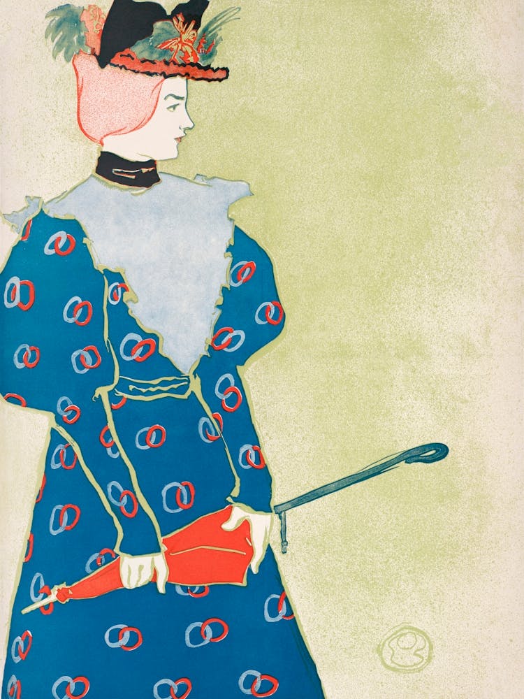 Woman Holding Umbrella (1896), Edward Penfield