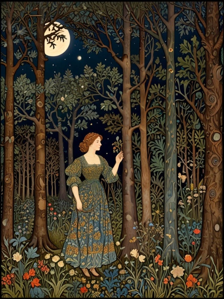 William Morris Girl In The Woods