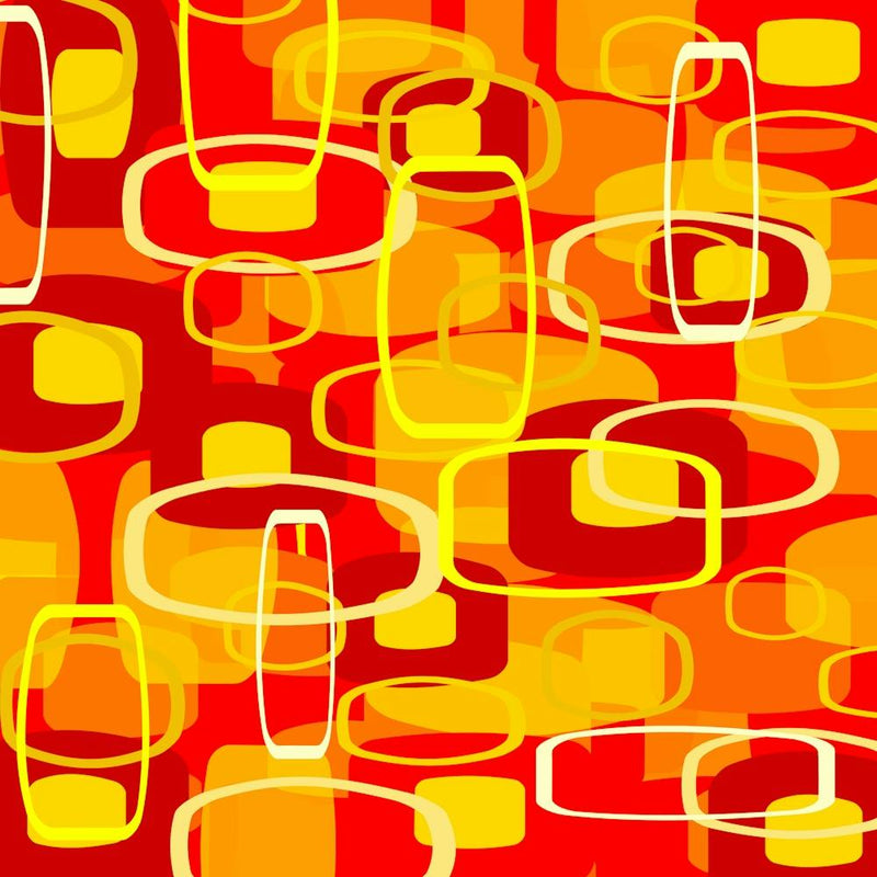 Retro Abstract in Red and Yellow