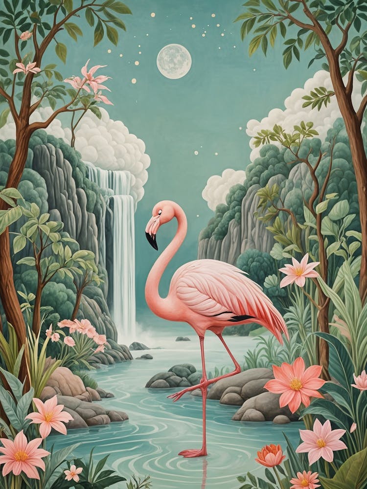 Moonlit Flamingo