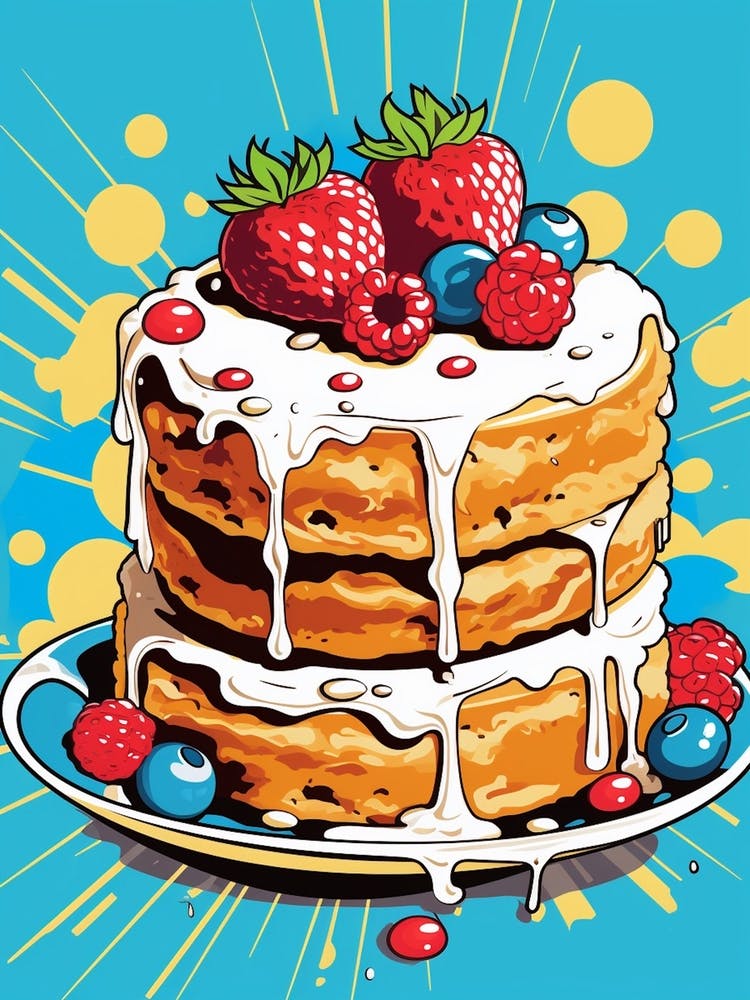 Pop Art  Abstract Victoria Sponge 2