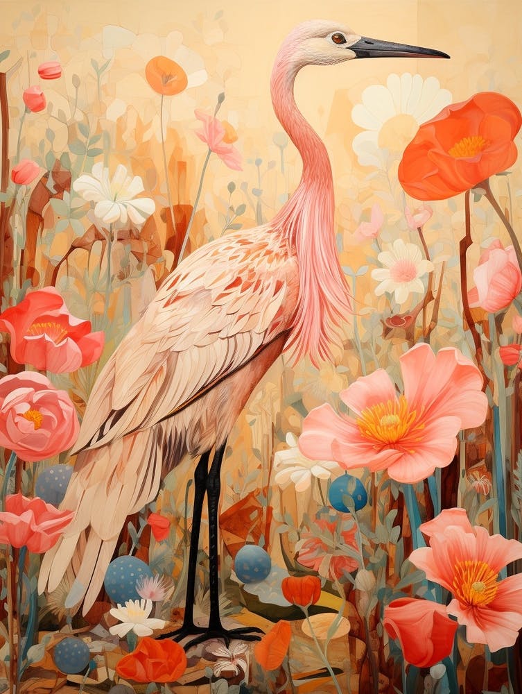 Stork 1 Detailed Bird Painting