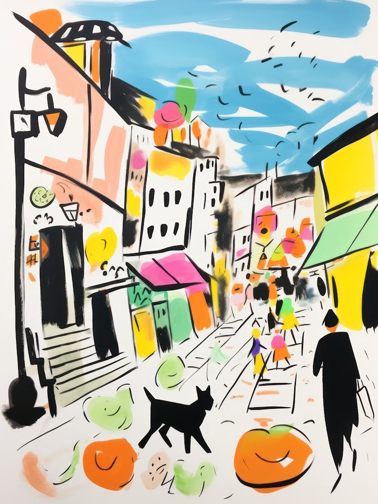 The Food Market In Porto 3 Illustration