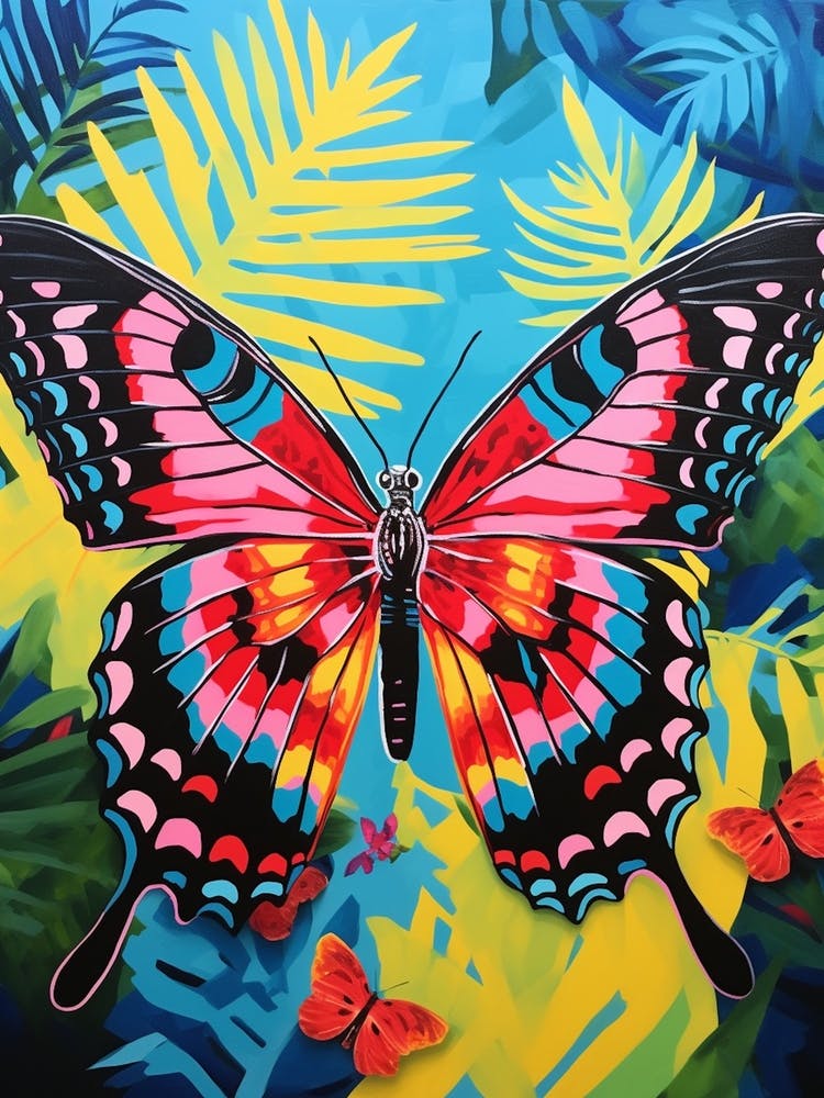 Pop Art Schwalbenschwanz Schmetterling 3