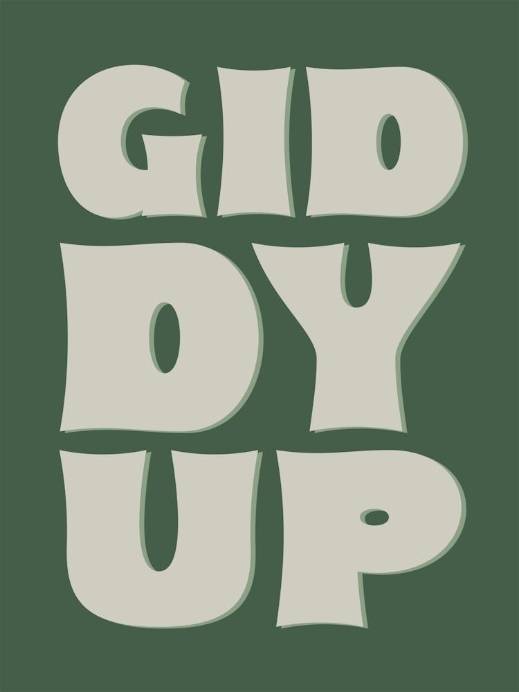 Wild West Horseback Riding Giddy Up Poster, Cowboy Wall Art, Western Rodeo Decor