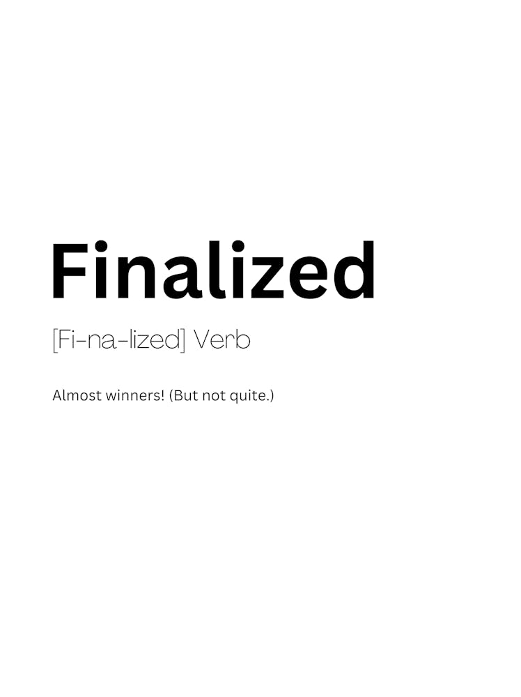 Finalized Definition Meaning