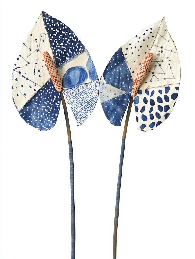 Blue And White Flowers 6