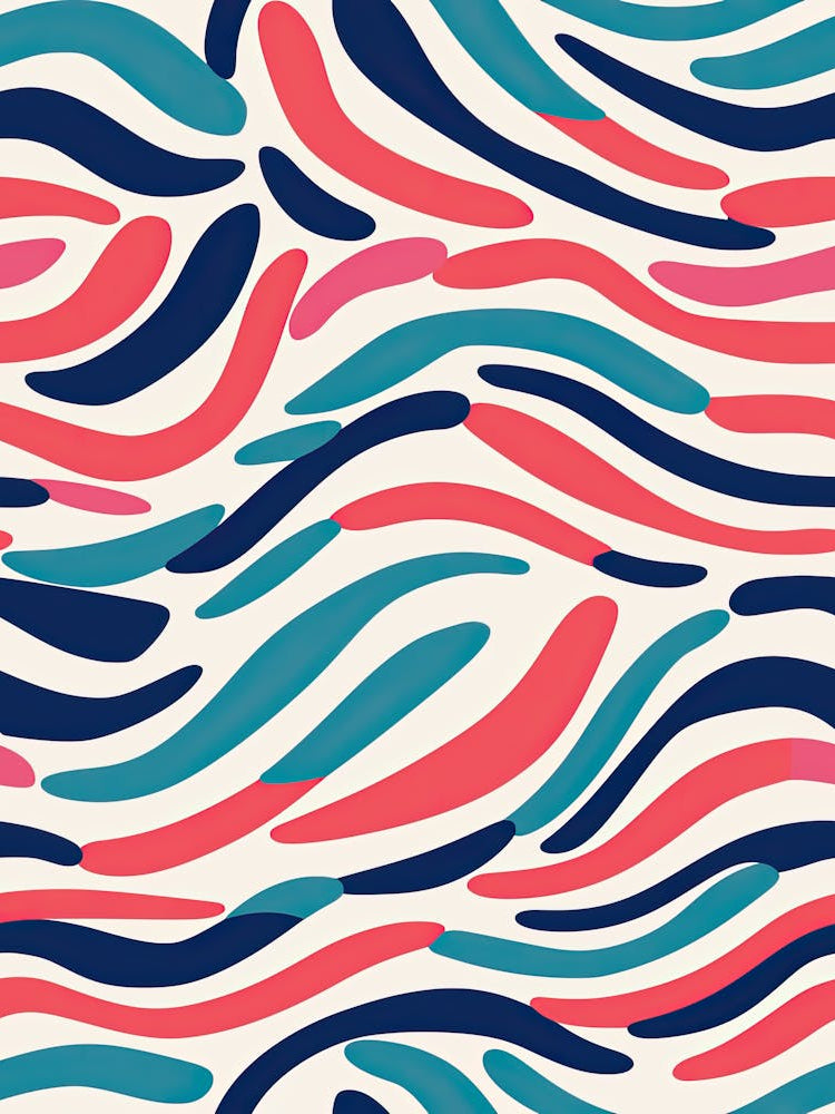 Seamless Wavy Pattern, Matisse style