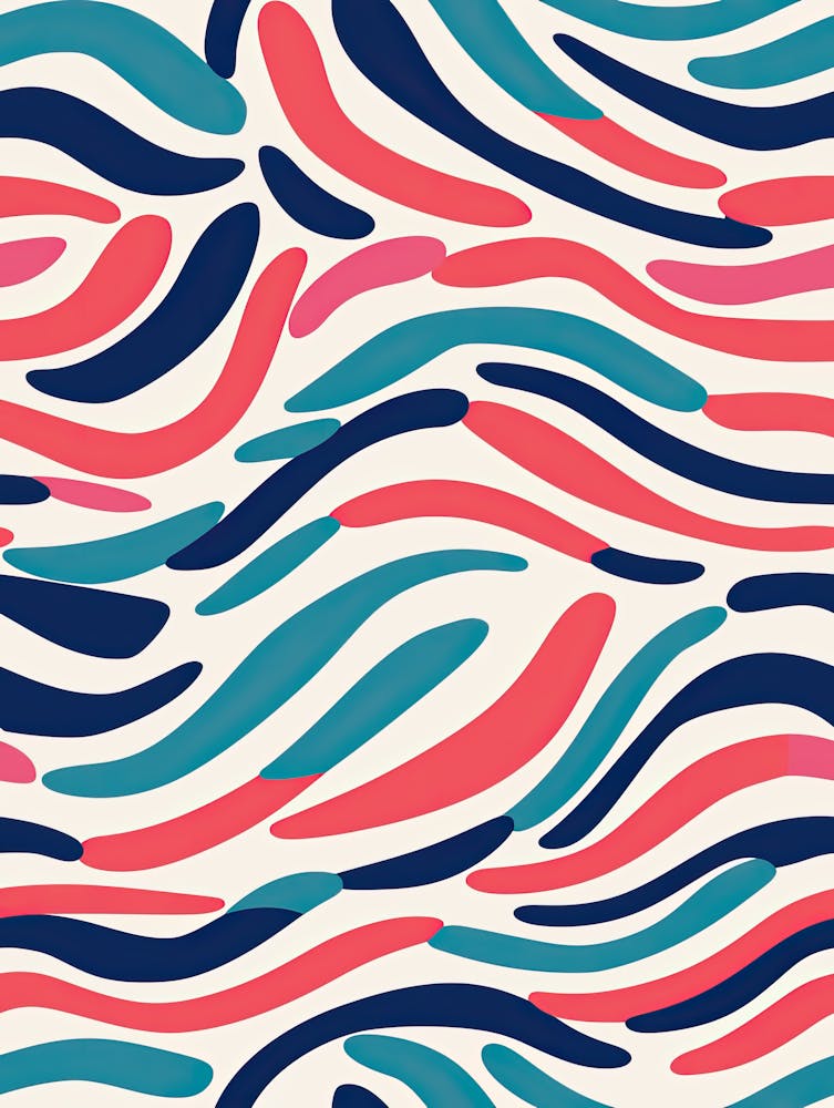 Seamless Wavy Pattern, Matisse style