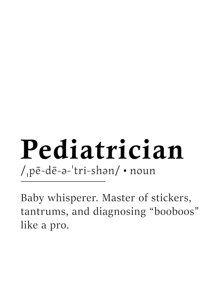 Pediatrician Definition Poster - Dictionary 1