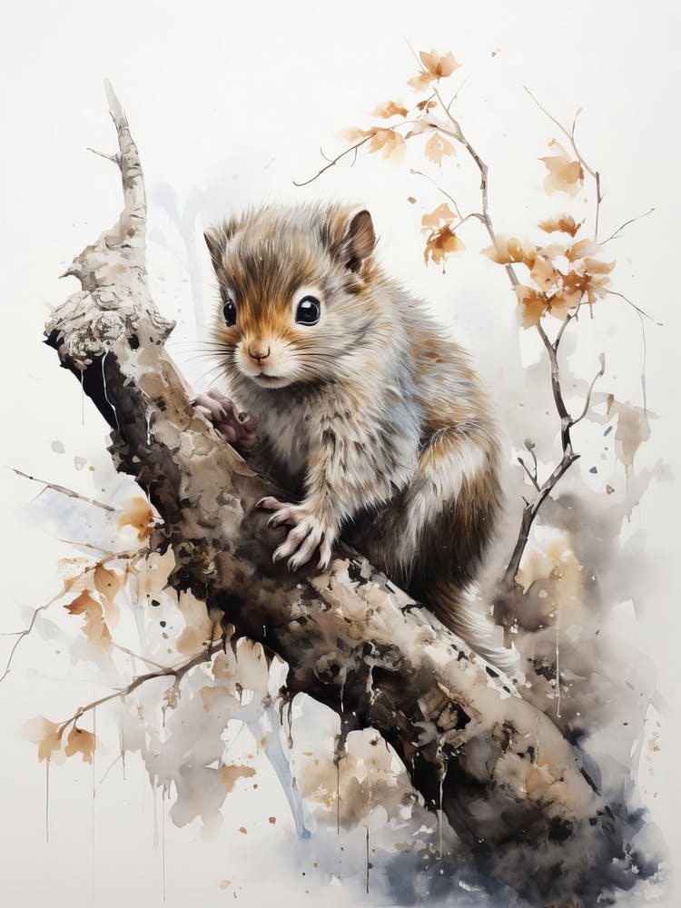 Octopus, Japanese Brush Painting, Ukiyo E, Minimal 4