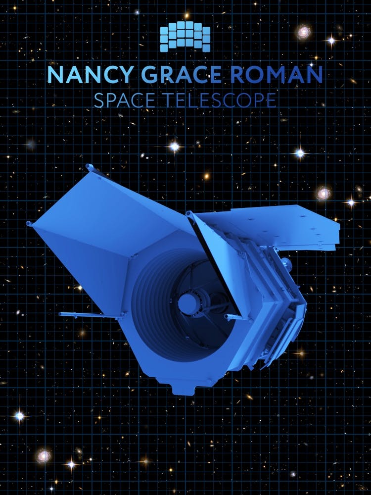 Nancy Grace Roman Telescope Blueprint Poster — NASA NGRST Space Print 1